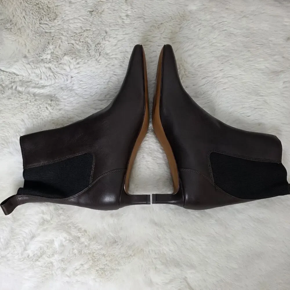 NEW Madewell The Dimes Chelsea Dark Brown Ankle Boots Turkish Coffee 8.5